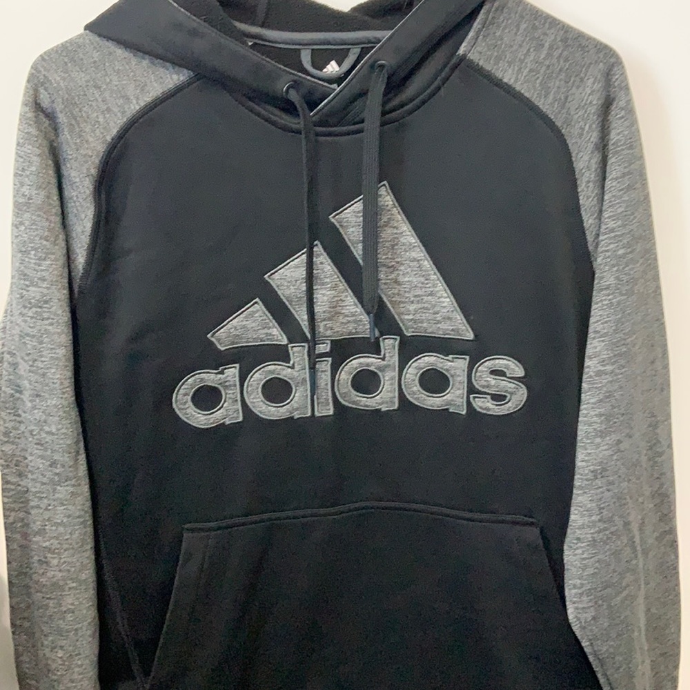 Men’s Adidas Black and Gray Sweatshirt Small